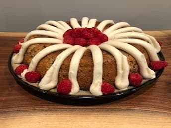 White Chocolate Raspberry Bundt Cake